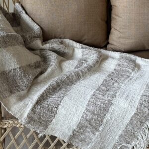 Throw Stripe With Fringe