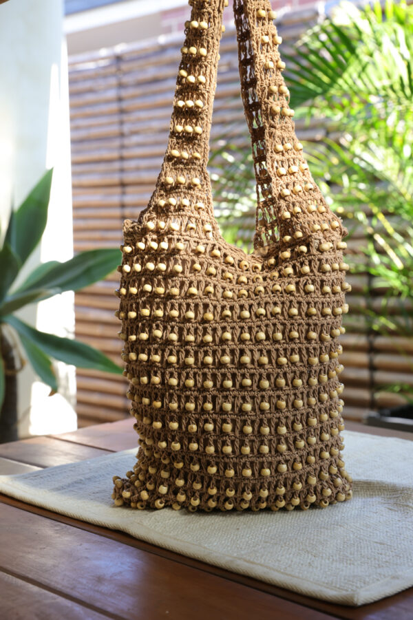 Crochet bag hand beaded - Image 4