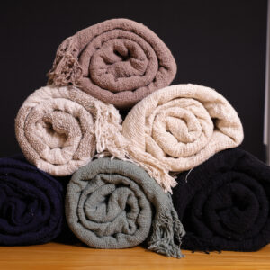 Throw 100% Cotton With Fringe
