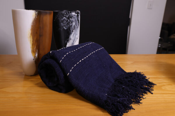 Throw With Stitching Detail & Fringe - Image 5