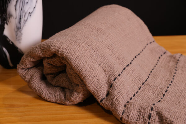 Throw With Stitching Detail & Fringe - Image 2